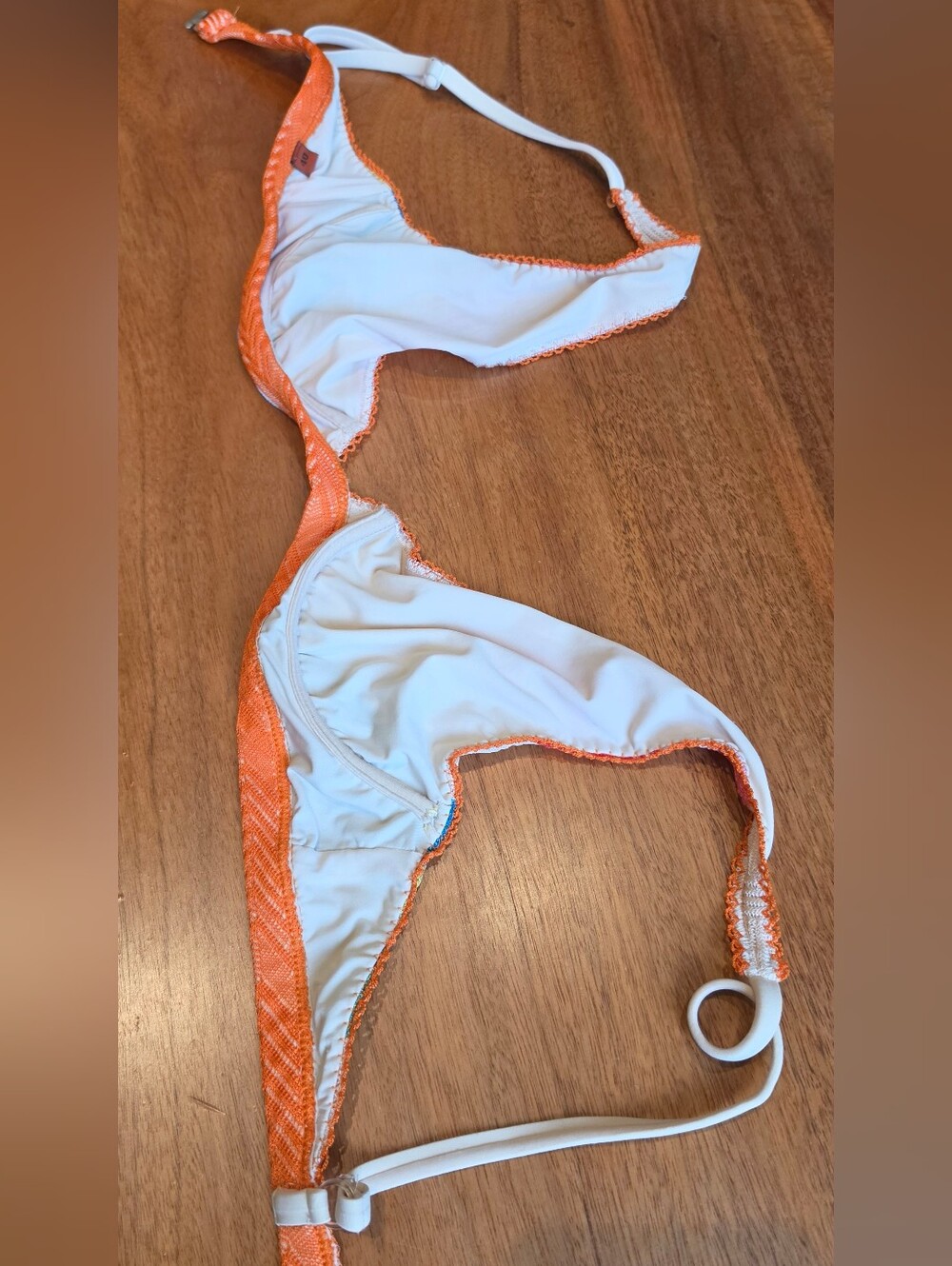 Missoni Mare Orange Multi Zigzag Chevron Triangle Bikini Size IT40 S - Picture 8 of 8